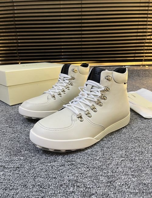Bally High-top Leather Snow Shoes Wool Lined Rubber Sole
