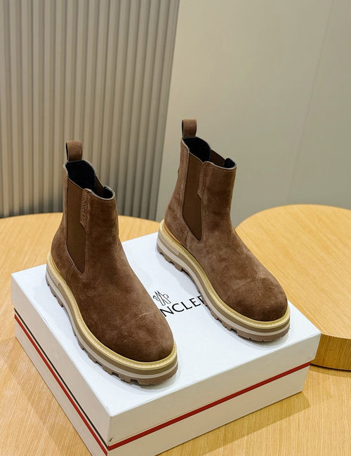 Moncler High-top Suede Leather Hiking Boots