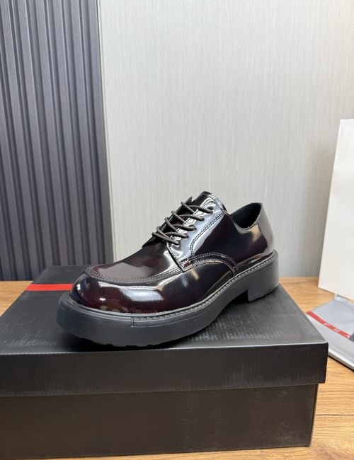 Prada Trendy Leather Shoes Foam Sole