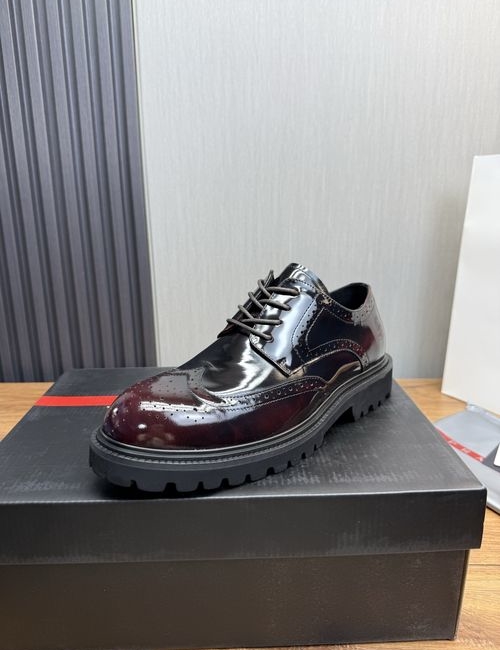 Prada Trendy Leather Shoes Foam Sole
