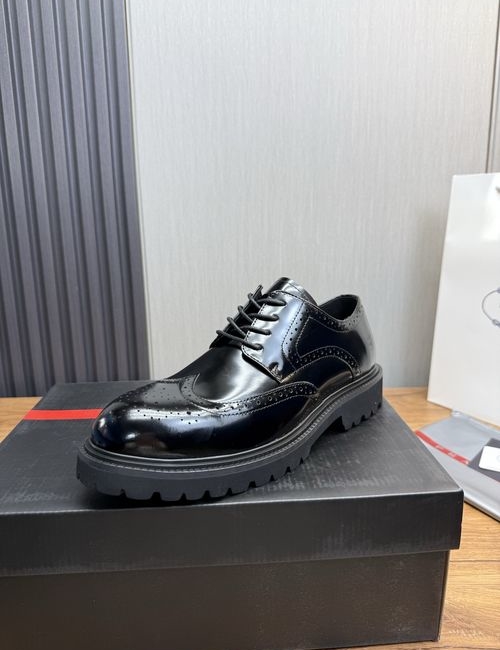 Prada Trendy Leather Shoes Foam Sole