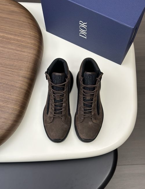 Christian Dior CD Lace-up High-top Boots With Logo Details