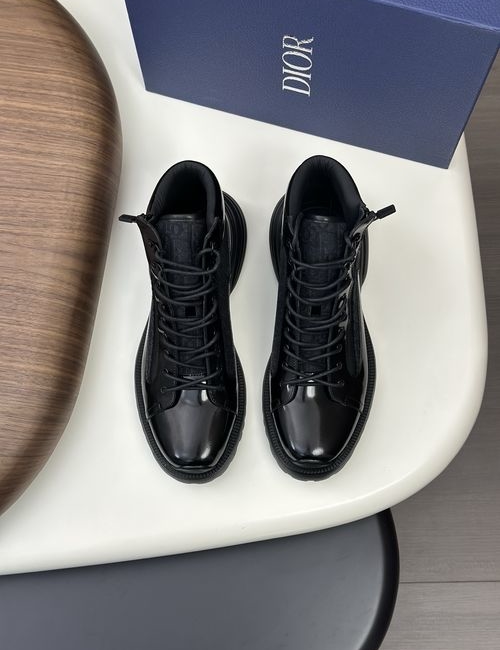 Christian Dior CD Lace-up High-top Boots With Logo Details