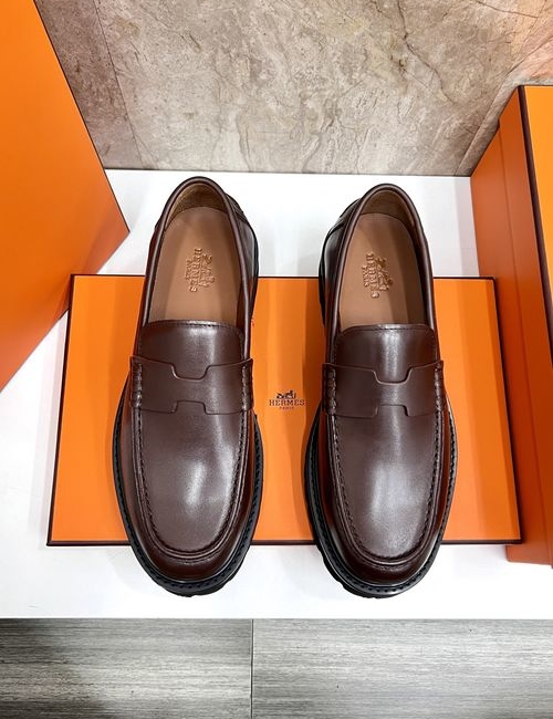 Hermes Genuine Leather Casual Leather Shoes