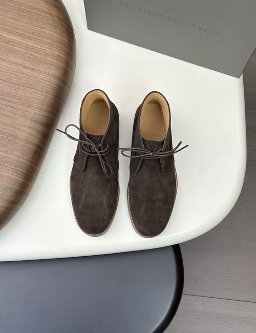 Brunello Cucinelli BC Suede Leather Chelsea Ankle Boots