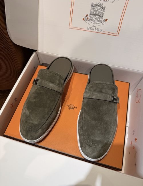 Hermes Bouning Mules Lambskin Lining Rubber Sole