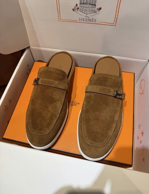 Hermes Bouning Mules Lambskin Lining Rubber Sole
