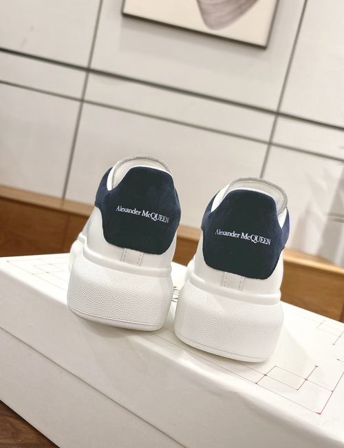 McQueen Navy Suede Heel Premium Sneakers