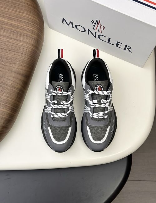 Moncler Matte Leather With Mesh Shoes