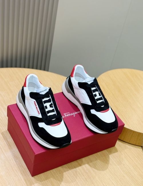 Ferragamo Sneaker-inspired Casual Leather Shoes