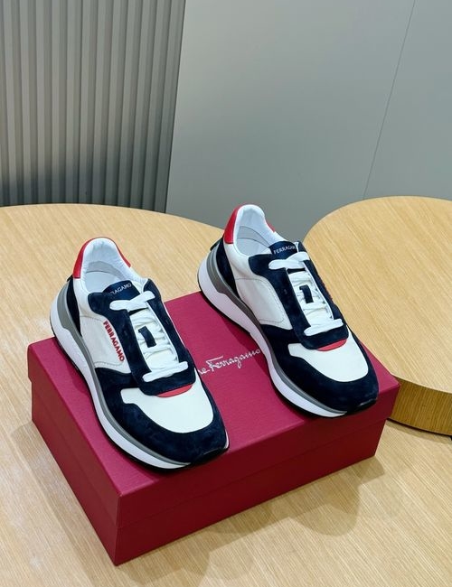 Ferragamo Sneaker-inspired Casual Leather Shoes