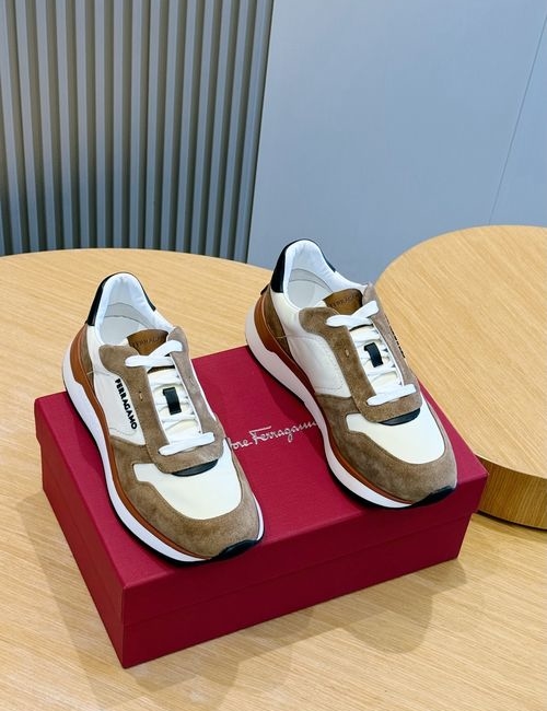 Ferragamo Sneaker-inspired Casual Leather Shoes
