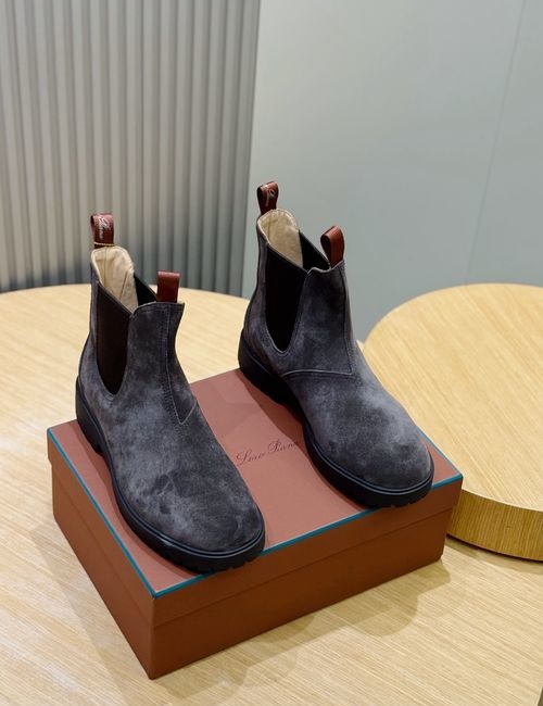 Loro Piana LP Chelsea Ankle Boots Suede Upper