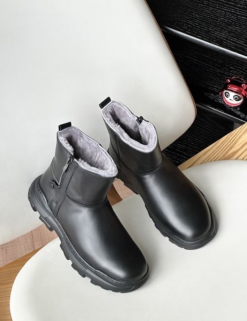 Ecco Ultra-Light Wool Boots With Genuine Leather Sole