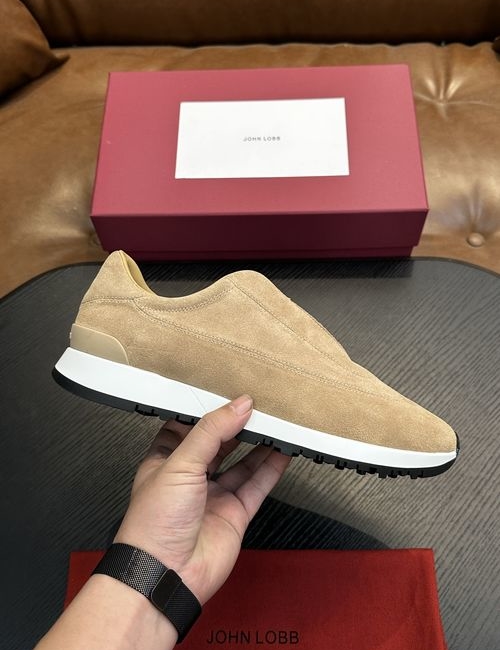 John Lobb Derby Business Shoes Top Layer Cowhide Leather Sole