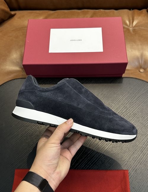 John Lobb Derby Business Shoes Top Layer Cowhide Leather Sole