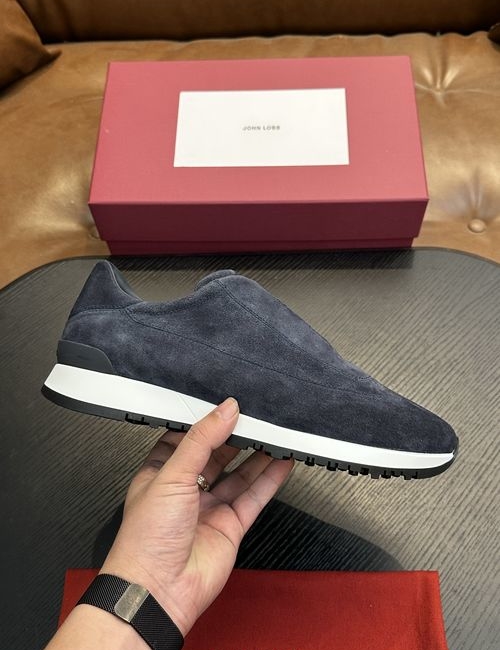 John Lobb Derby Business Shoes Top Layer Cowhide Leather Sole
