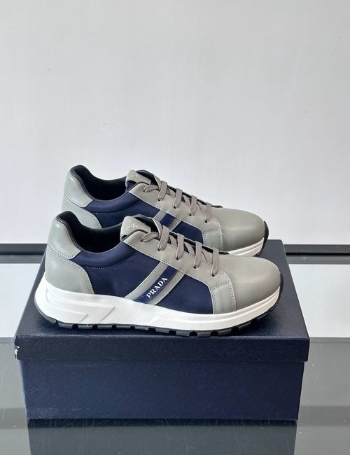 Prada Color Block Leather Sports Shoes