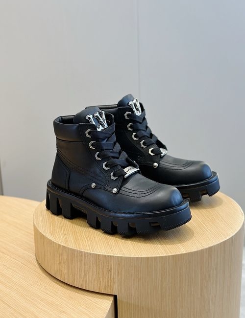 Louis Vuitton LV Checker Ankle Boots With Studs Rubber Sole