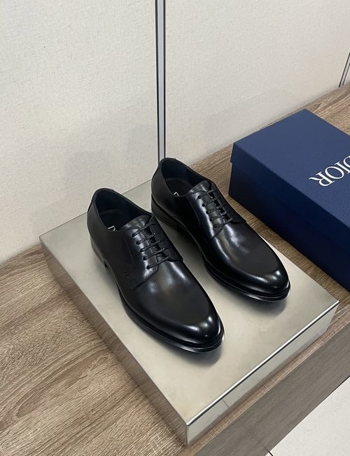 Christian Dior CD Business Casual Loafers Black Cow Leather