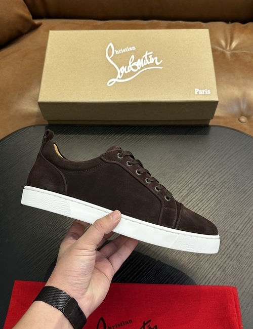 Christian Louboutin Leather Casual Sneakers With Rubber Sole