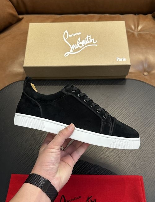 Christian Louboutin Leather Casual Sneakers With Rubber Sole