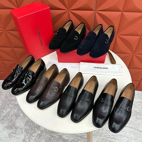 Ferragamo Moccasin Loafers With Gancini Buckle
