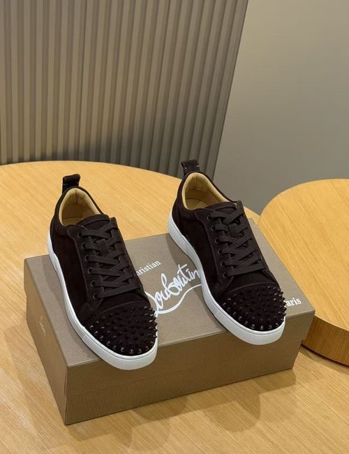 Christian Louboutin Cowhide Red Sole Casual Sneakers