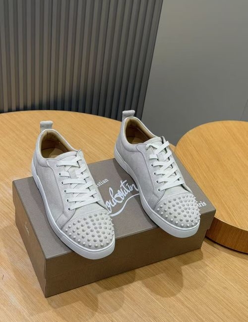 Christian Louboutin Cowhide Red Sole Casual Sneakers