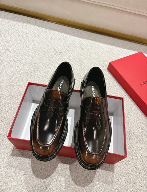 Ferragamo Slip-On Leather Loafers