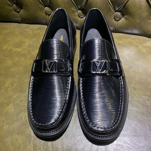 Louis Vuitton LV Patent Leather Shoes With Leather Sole