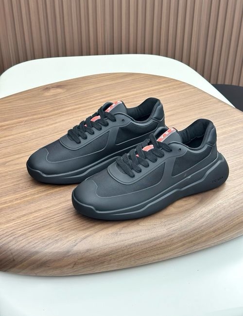 Prada Regenerated Nylon Leather Casual Sneakers