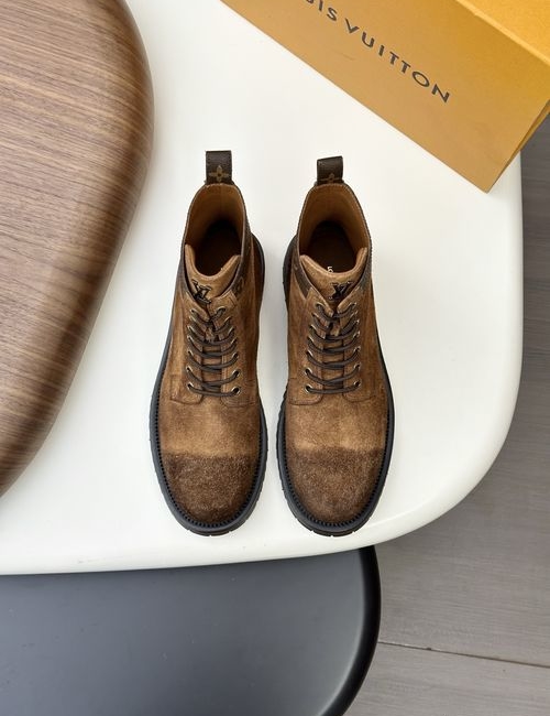 Louis Vuitton LV Premium Suede High-top Dress Shoes
