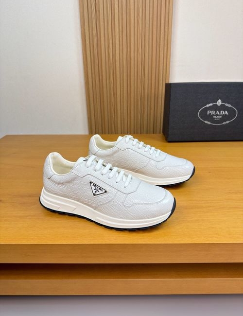 Prada Premium Casual Sneakers With Leather Upper