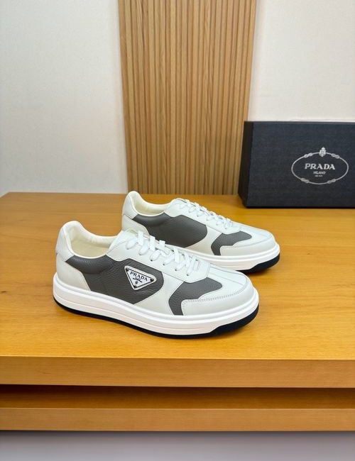 Prada Premium Casual Sneakers With Leather Upper