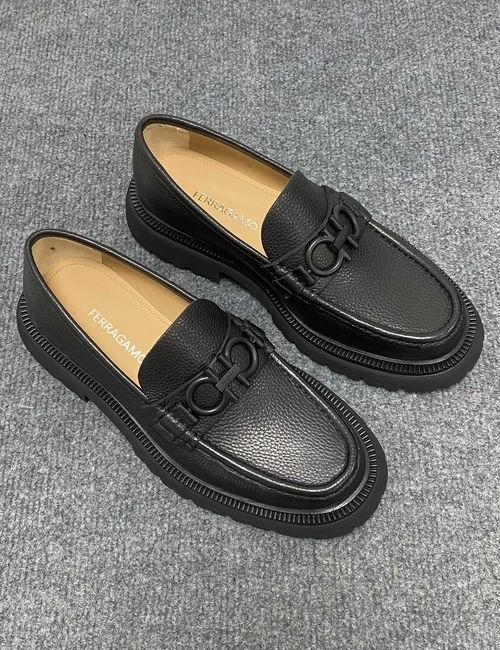 Ferragamo Cowhide Business Formal Leather Shoes