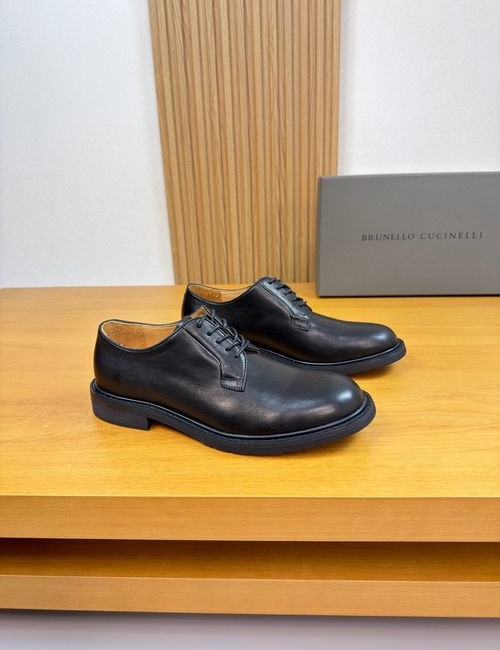 Brunello Cucinelli BC Suede Cowhide Formal Leather Shoes