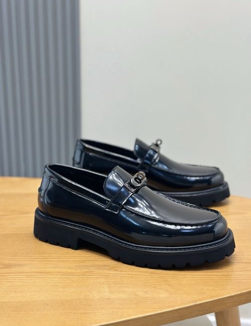 Hermes Premium Cowhide Leather Shoes