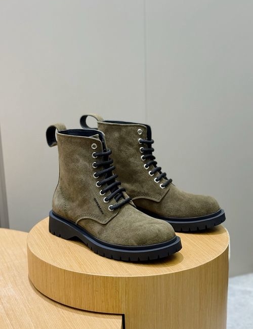 Givenchy Brushed Leather Derby Shoes With Thick Sole