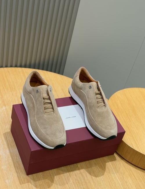 John Lobb Derby Business Shoes Top Layer Cowhide Leather Sole