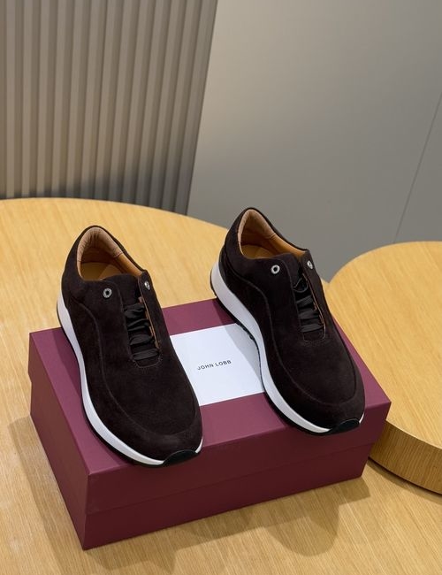 John Lobb Derby Business Shoes Top Layer Cowhide Leather Sole