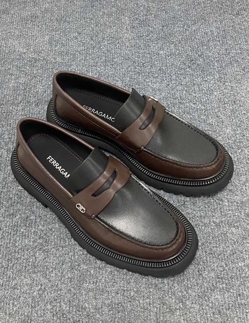 Ferragamo Cowhide Business Formal Leather Shoes