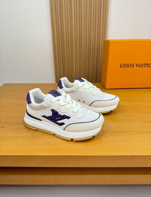 Louis Vuitton LV Grain Leather Casual Sneakers With TPU Sole