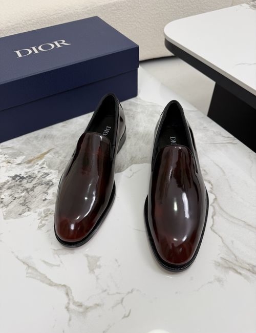 Christian Dior CD Calf Leather Formal Shoes With Buckle
