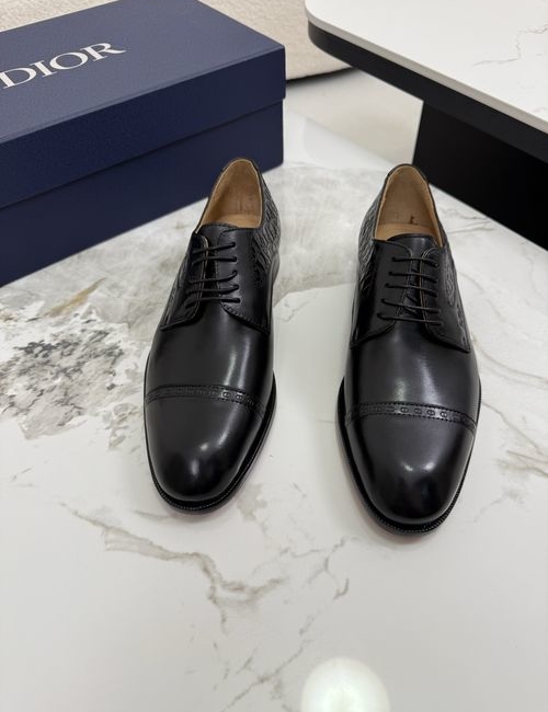 Christian Dior CD Calf Leather Formal Shoes With Buckle