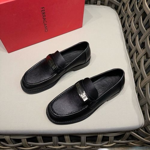Ferragamo Cowhide Business Casual Leather Shoes