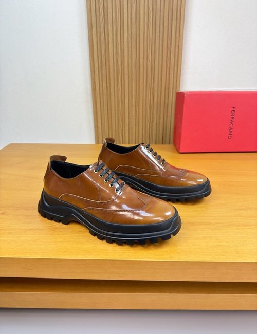 Ferragamo Premium Patented Leather Dress Shoes