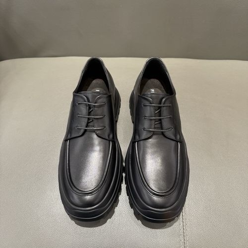 Ferragamo Stitched Upper Rubber Sole Derby Shoes