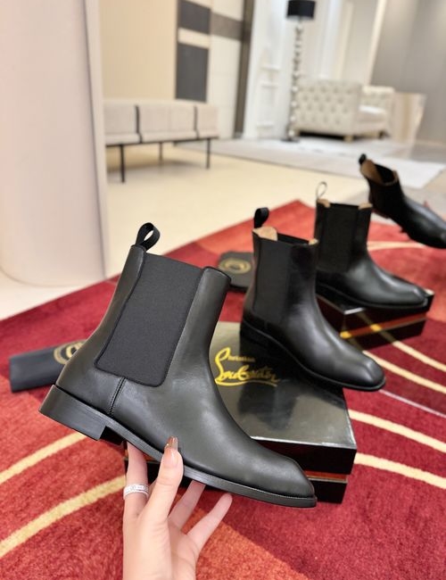 Christian Louboutin Samson Black Elastic Ankle Boots