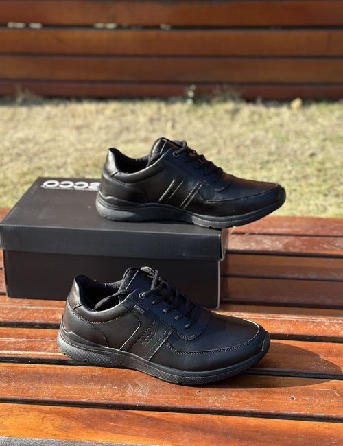 Ecco Biom Leather Walking Shoes With Pu Outsole